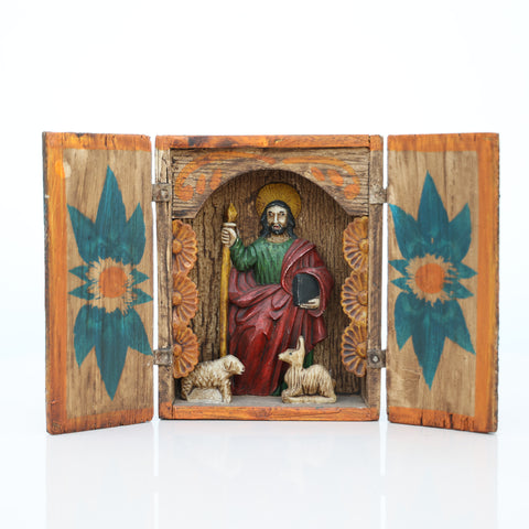 🌟 Retablo San Judas Tadeo – Arte Popular Peruano Hecho a Mano 🎨