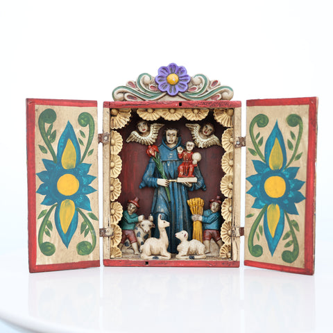 🌟 Retablo de San Antonio – Arte Popular Peruano Hecho a Mano