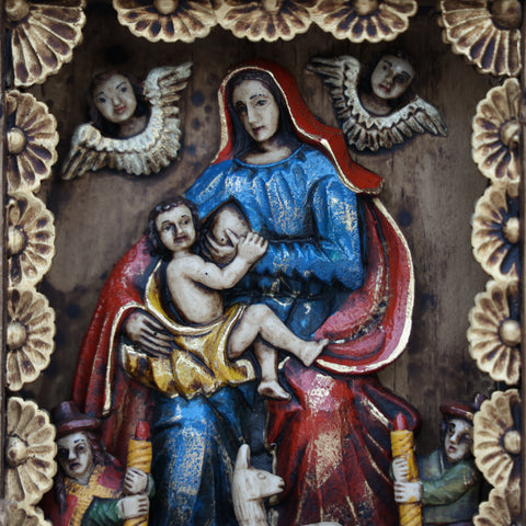 🌟 Retablo Virgen de la leche – Arte Popular Peruano