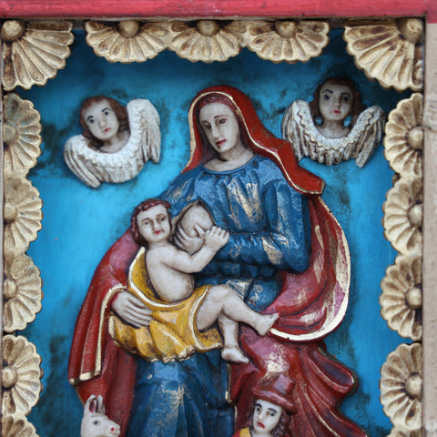 🌟 Retablo Virgen de la leche  – Arte Popular Peruano