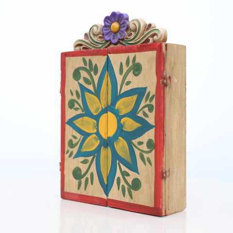 🌟 Retablo de San Cristóbal – Arte Popular Peruano Hecho a Mano