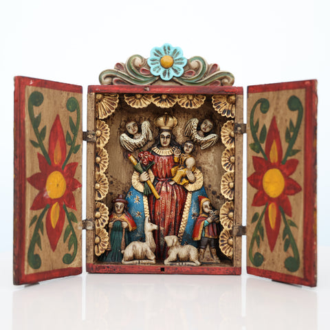 🌟 Retablo Virgen de la Candelaria  – Arte Popular Peruano Hecho a Mano