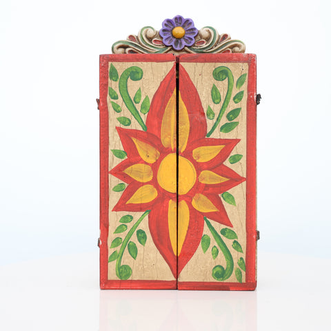 ✨ Retablo del Cristo Negro – Arte Popular Peruano Hecho a Mano