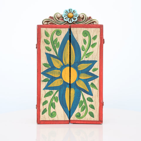 ✨ Retablo del Cristo Negro – Arte Popular Peruano Hecho a Mano