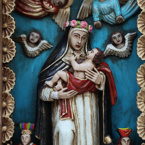 🌟 Retablo de Santa Rosa de Lima – Arte Popular Peruano