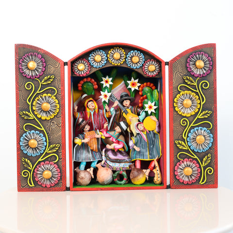 🎶✨ Retablo Andino Fiesta Musical de 29 × 39 cm ✨