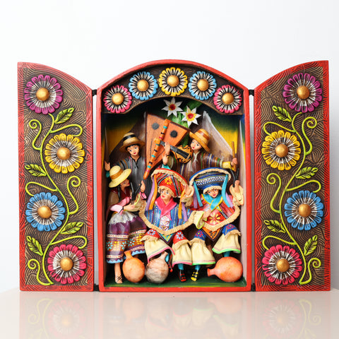 💃✨ Retablo Andino Danza Tradicional de 29 × 39 cm ✨