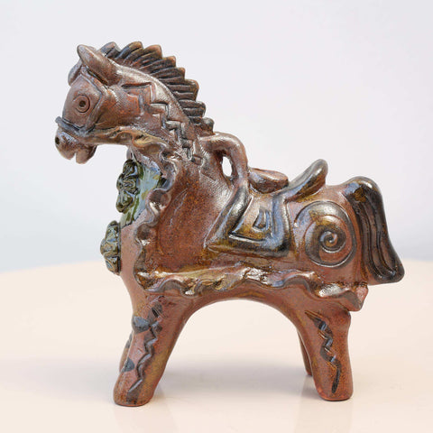 🐎✨ Caballo de Pucará Barroco Rústico 14 cm – Cerámica Artesanal ✨