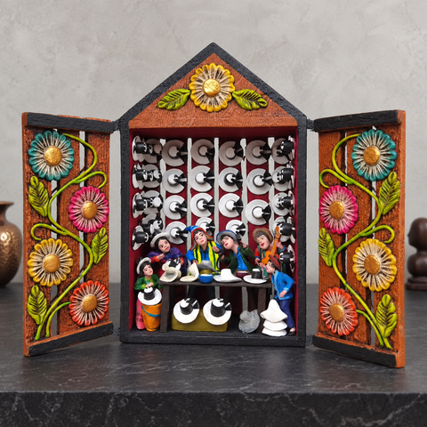 🎩✨ Retablo Andino Venta de Sombreros de 24 × 30.5 cm ✨