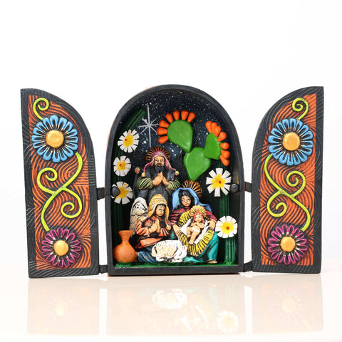🌟✨ **Retablo Andino Capilla “Nacimiento” de 14 × 22 cm** ✨