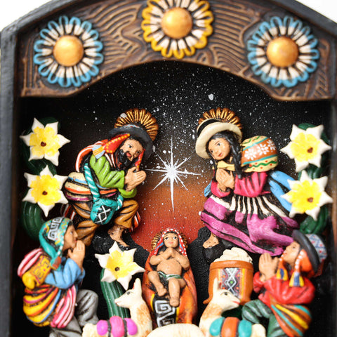 🎨✨ Retablo Andino Nacimiento Tradicional ✨