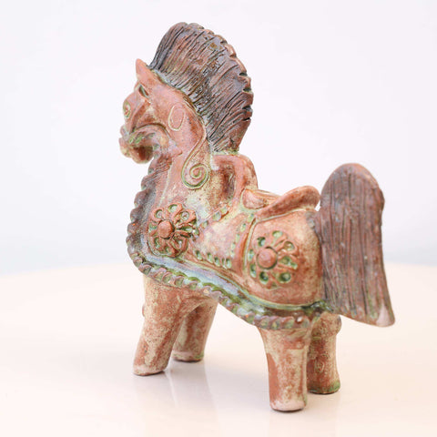🐎✨ Caballo de Pucará Barroco Rústico 14 cm – Cerámica Artesanal ✨