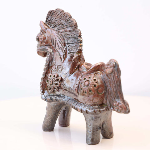 🐎✨ Caballo de Pucará Barroco Rústico 14 cm – Cerámica Artesanal ✨