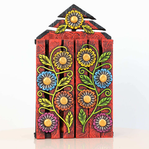 🌟✨ Retablo Andino Nacimiento Rojo de 25 cm ✨