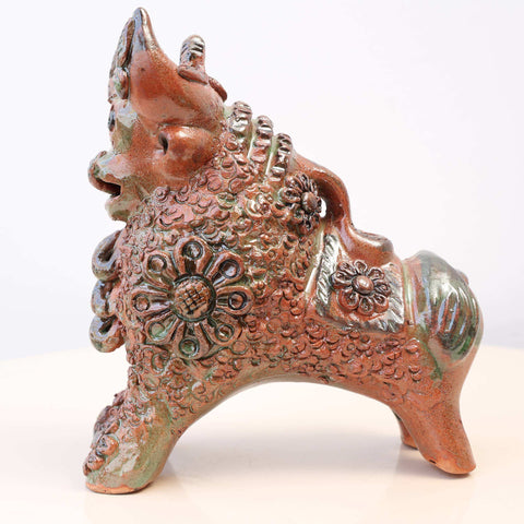 🐂✨ Toro de Pucará Barroco Rústico 17 cm – Cerámica Envejecida ✨