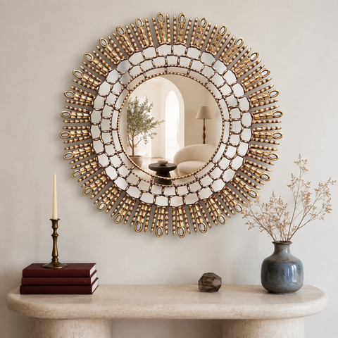 🪞✨ Espejo Cuzqueño Gold "Ojo" de 80 cm ✨