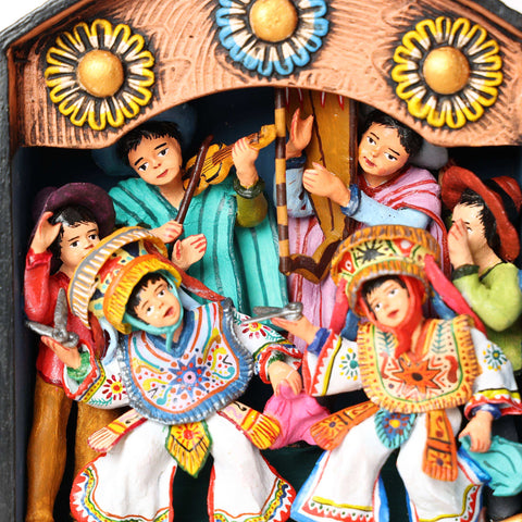 🎨✨ Retablo Andino Danza de Tijeras ✨