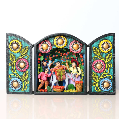 🎨✨ Retablo Andino Cosecha Tradicional ✨