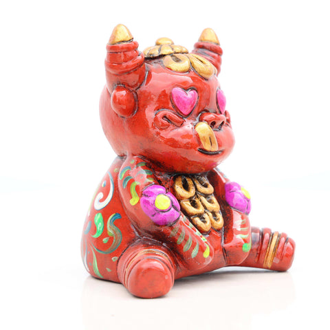 🐂❤️ Toro Amoroso 12 cm – Cerámica Iconográfica ✨