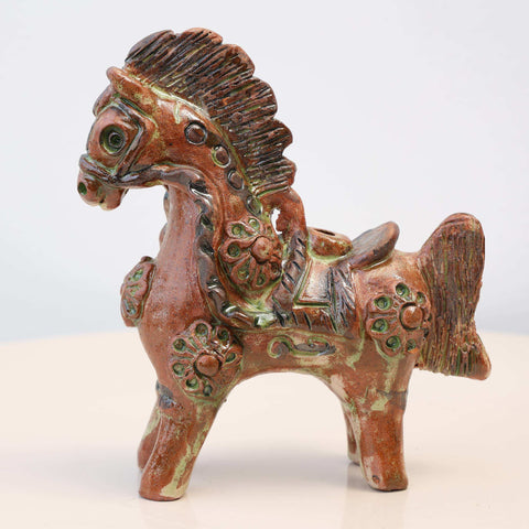 🐎✨ Caballo de Pucará Barroco Rústico 14 cm – Cerámica Artesanal ✨