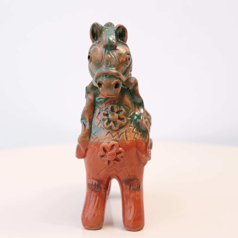 🐎✨ Caballo de Pucará Barroco Rústico 14 cm – Cerámica Artesanal ✨