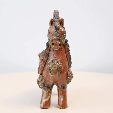 🐎✨ Caballo de Pucará Barroco Rústico 14 cm – Cerámica Artesanal ✨