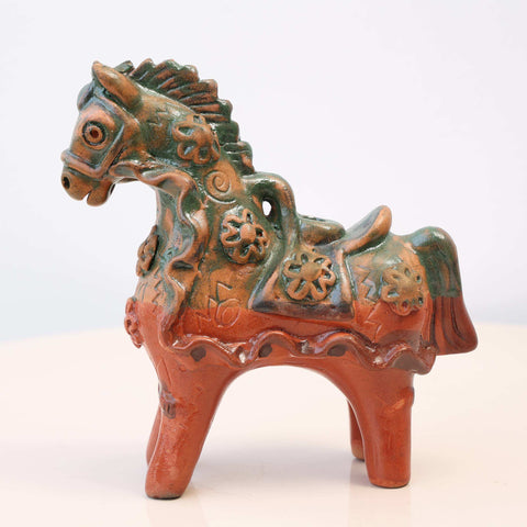 🐎✨ Caballo de Pucará Barroco Rústico 14 cm – Cerámica Artesanal ✨