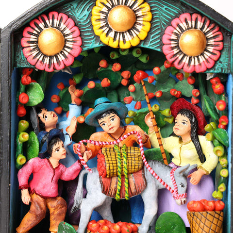 🎨✨ Retablo Andino Cosecha Tradicional ✨