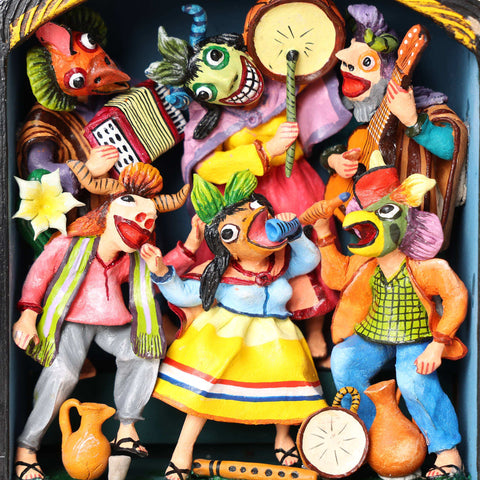 🎨✨ Retablo Andino Fiesta de Máscaras ✨