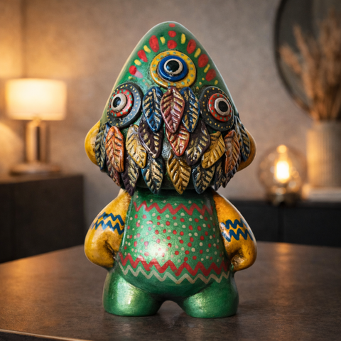 🛡️✨ Ícaro Guardián 15 cm – Cerámica Iconográfica ✨