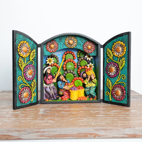 Descubre la magia de los Retablos Ayacuchanos: Arte tradicional peruano que cuenta historias con cada detalle hecho a mano. Perfectos para decorar tu hogar con el Arte Peruano- Retablo Ayacuchano- Artesanía Peruana- Echo a Mano - Decoración Artesanal