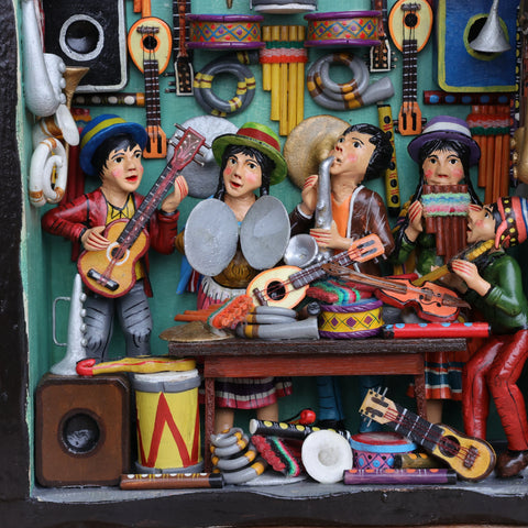 Descubre la magia de los Retablos Ayacuchanos: Arte tradicional peruano que cuenta historias con cada detalle hecho a mano. Perfectos para decorar tu hogar con el Arte Peruano- Retablo Ayacuchano- Artesanía Peruana- Echo a Mano - Decoración Artesanal