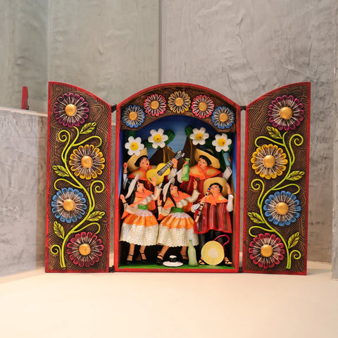 Descubre la magia de los Retablos Ayacuchanos: Arte tradicional peruano que cuenta historias con cada detalle hecho a mano. Perfectos para decorar tu hogar con el Arte Peruano- Retablo Ayacuchano- Artesanía Peruana- Echo a Mano - Decoración Artesanal