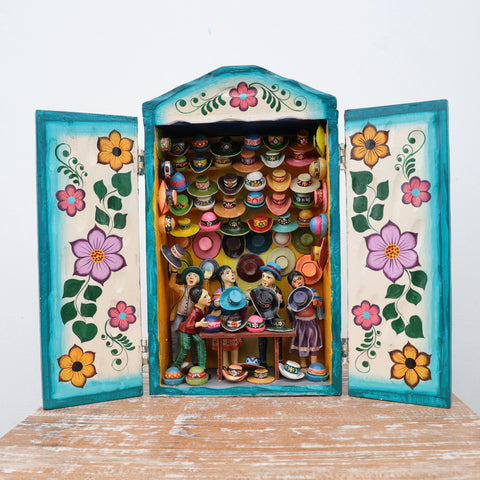 Descubre la magia de los Retablos Ayacuchanos: Arte tradicional peruano que cuenta historias con cada detalle hecho a mano. Perfectos para decorar tu hogar con el Arte Peruano- Retablo Ayacuchano- Artesanía Peruana- Echo a Mano - Decoración Artesanal