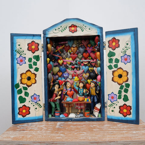 Descubre la magia de los Retablos Ayacuchanos: Arte tradicional peruano que cuenta historias con cada detalle hecho a mano. Perfectos para decorar tu hogar con el Arte Peruano- Retablo Ayacuchano- Artesanía Peruana- Echo a Mano - Decoración Artesanal