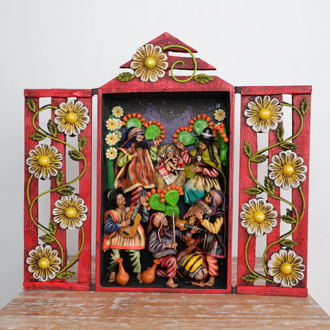 Descubre la magia de los Retablos Ayacuchanos: Arte tradicional peruano que cuenta historias con cada detalle hecho a mano. Perfectos para decorar tu hogar con el Arte Peruano- Retablo Ayacuchano- Artesanía Peruana- Echo a Mano - Decoración Artesanal