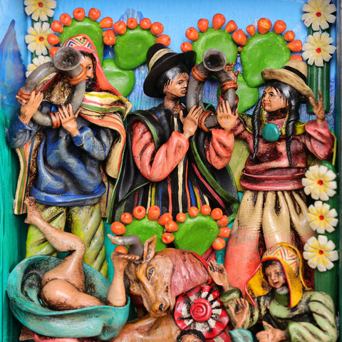 Descubre la magia de los Retablos Ayacuchanos: Arte tradicional peruano que cuenta historias con cada detalle hecho a mano. Perfectos para decorar tu hogar con el Arte Peruano- Retablo Ayacuchano- Artesanía Peruana- Echo a Mano - Decoración Artesanal