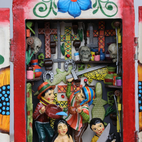 Descubre la magia de los Retablos Ayacuchanos: Arte tradicional peruano que cuenta historias con cada detalle hecho a mano. Perfectos para decorar tu hogar con el Arte Peruano- Retablo Ayacuchano- Artesanía Peruana- Echo a Mano - Decoración Artesanal