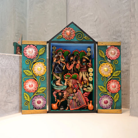 Descubre la magia de los Retablos Ayacuchanos: Arte tradicional peruano que cuenta historias con cada detalle hecho a mano. Perfectos para decorar tu hogar con el Arte Peruano- Retablo Ayacuchano- Artesanía Peruana- Echo a Mano - Decoración Artesanal