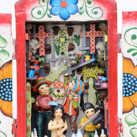 Descubre la magia de los Retablos Ayacuchanos: Arte tradicional peruano que cuenta historias con cada detalle hecho a mano. Perfectos para decorar tu hogar con el Arte Peruano- Retablo Ayacuchano- Artesanía Peruana- Echo a Mano - Decoración Artesanal