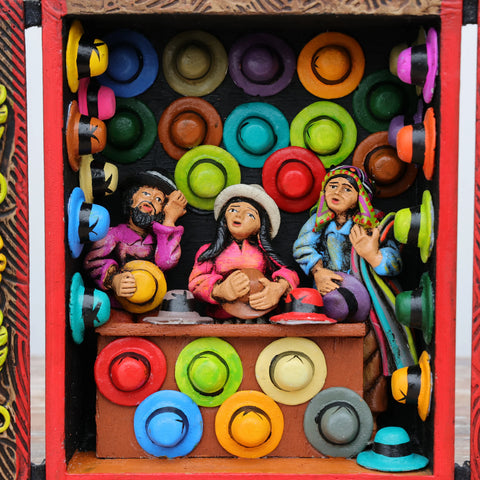 Descubre la magia de los Retablos Ayacuchanos: Arte tradicional peruano que cuenta historias con cada detalle hecho a mano. Perfectos para decorar tu hogar con el Arte Peruano- Retablo Ayacuchano- Artesanía Peruana- Echo a Mano - Decoración Artesanal