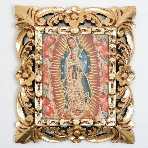 Pintura Cuzqueña con Marco " Virgen de Gualupe " 362