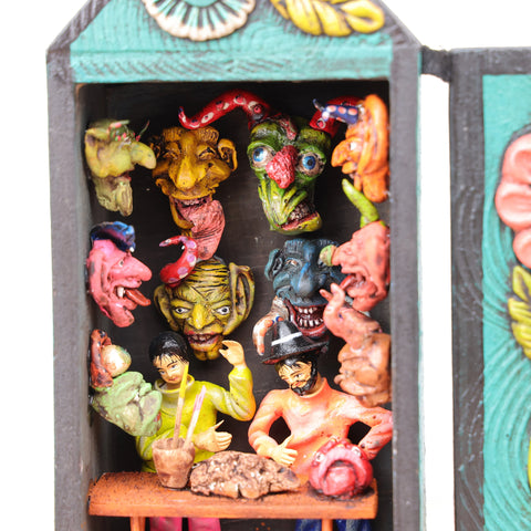 Descubre la magia de los Retablos Ayacuchanos: Arte tradicional peruano que cuenta historias con cada detalle hecho a mano. Perfectos para decorar tu hogar con el Arte Peruano- Retablo Ayacuchano- Artesanía Peruana- Echo a Mano - Decoración Artesanal